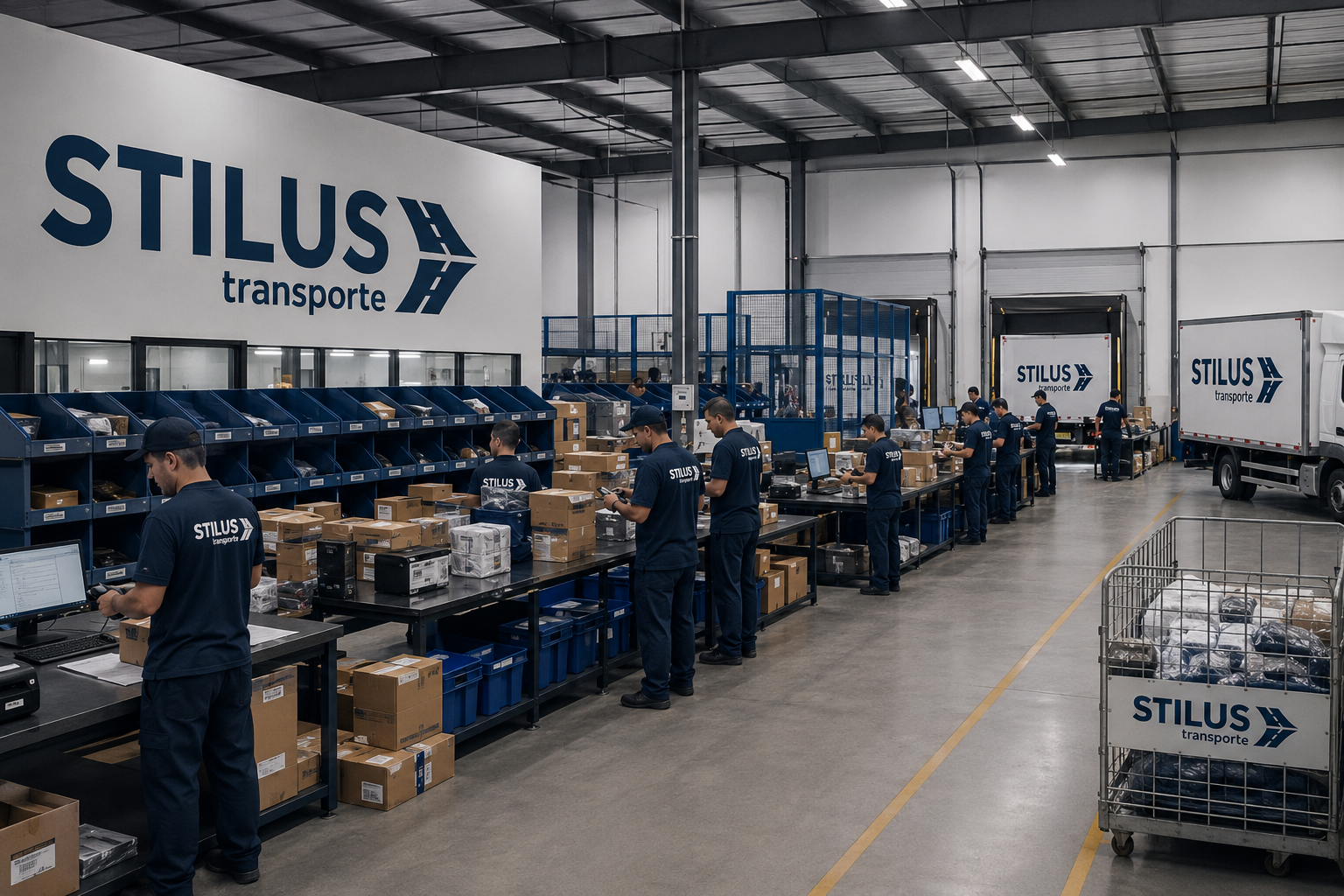 Equipe STILUS operando no centro de distribuição